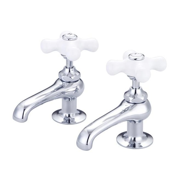 Water Creation F1-0003-01-PX Vintage Classic Basin Cocks Lavatory Faucets - Silver & Chrome F1-0003-01-PX - main